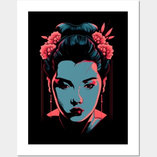 Vaporwave Geisha - Beautiful Japanese Design Posters and Art